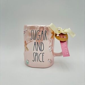 Rae Dunn Pink Iridescent Sugar and Spice Gingerbread Dessert Ceramic Mug